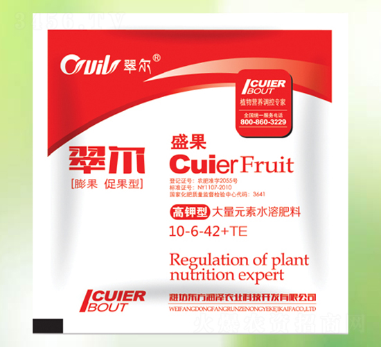 盛果大量元素水溶肥料10-6-42+TE-翠爾-東方潤澤