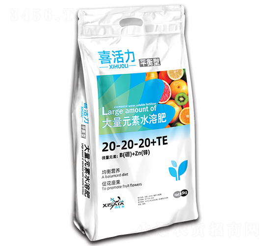 平衡型大量元素水溶肥20-20-20+TE-喜活力-瑞可豐