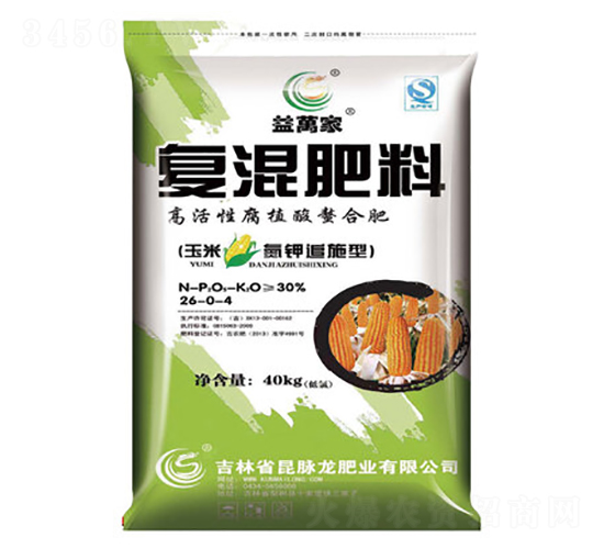 氮鉀追施肥型復(fù)混肥料26-0-4-益萬(wàn)家-昆脈龍肥業(yè)