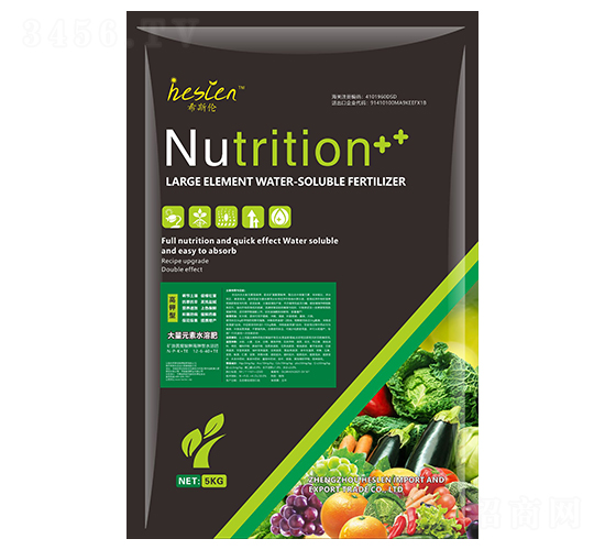 5kg礦源黃腐酸鉀高鉀型大量元素水溶肥料12-6-40+TE-希斯倫