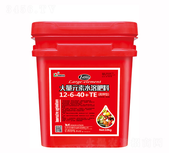 10kg高鉀型大量元素水溶肥料12-6-40+TE-創(chuàng)新科技