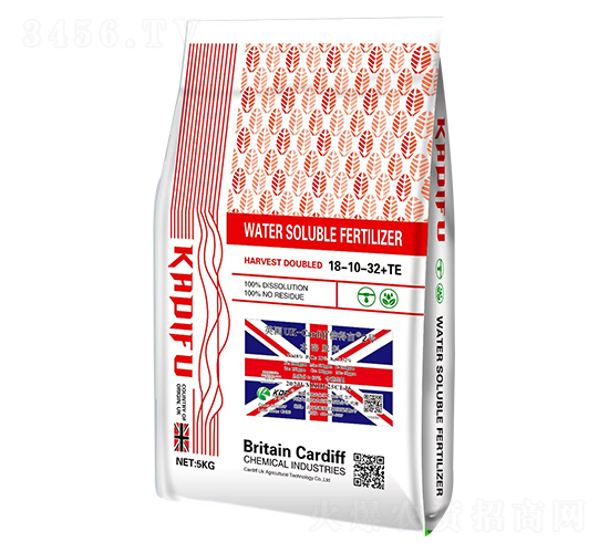 英國(guó)UK-Cardiff倍得畝2號(hào)水溶肥料18-10-32+TE-卡迪夫