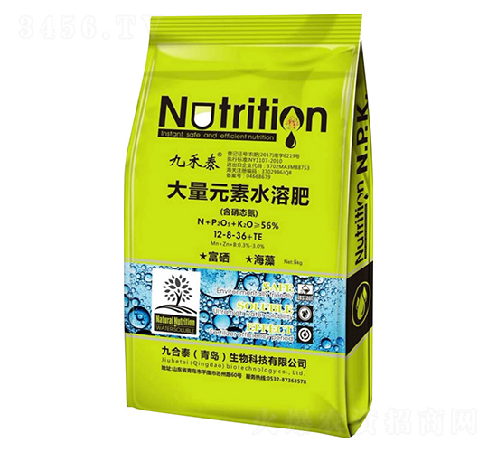 大量元素水溶肥12-8-36+TE-九禾泰-九合泰