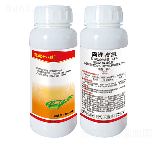 1.8%阿維·高氯乳油-藍(lán)虎十八秒-勇冠喬迪