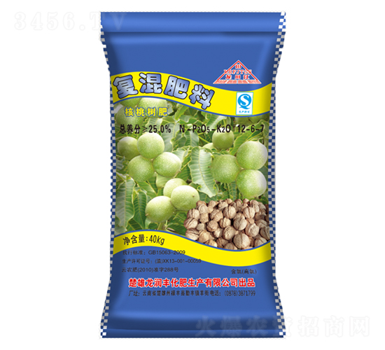 核桃樹專用復混肥料12-6-7-龍潤豐