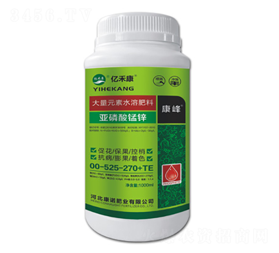 大量元素水溶肥料0-525-270+TE-亞磷酸錳鋅-康諾肥業(yè)