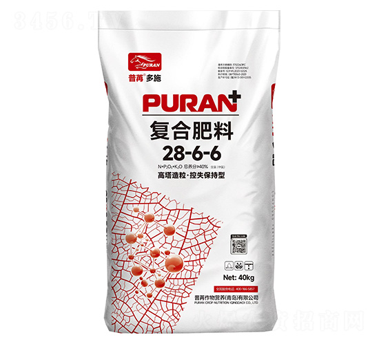高塔造粒·控失保持型復(fù)合肥料28-6-6-普苒多施