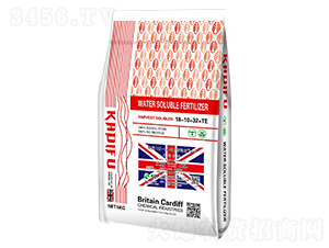 英國(guó)UK-Cardiff倍得畝2號(hào)水溶肥料18-10-32+TE-卡迪夫